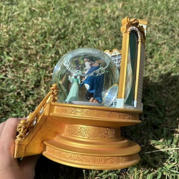 Rare 1991 Beauty and the Beast Snow Globe Library with Working‎ Music Box - Picture 9 of 12